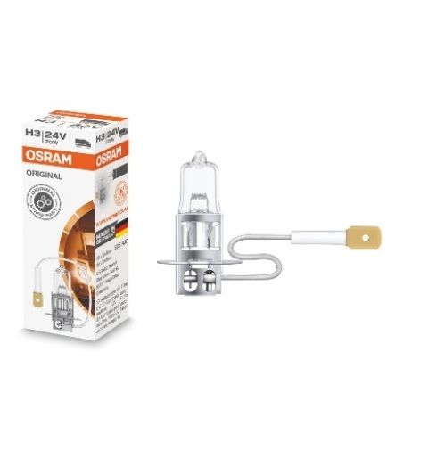 STANDART AMPUL- FAR AMPULÜ; 24V/H3 70W (64156) (DUY PK22S) (OSRAM)