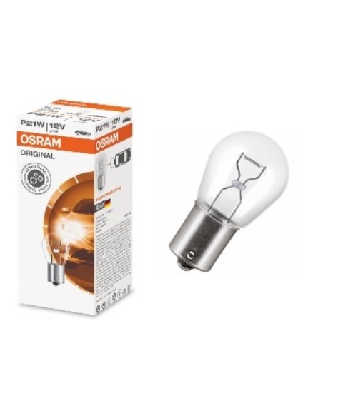 STANDART AMPUL- STOP/SİNYAL/PARK/GÖSTERGE AMPULÜ; 12V/P21W (7506) (DUY BA15S) (OSRAM)