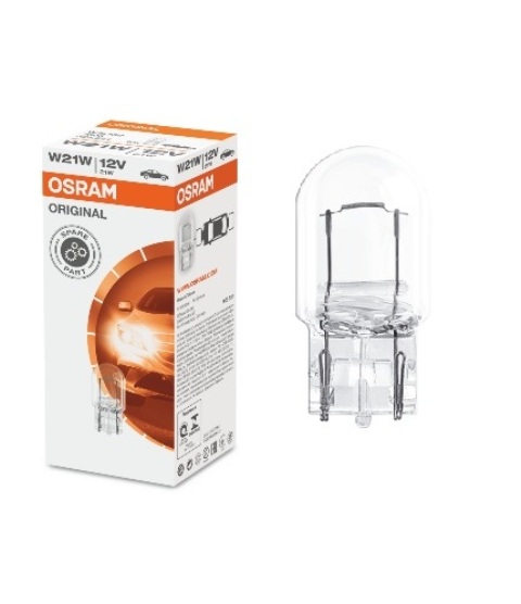 STANDART AMPUL- STOP/SİNYAL/PARK/GÖSTERGE AMPULÜ; 12V/W21W (7505) (DUY W3X16D) (OSRAM)