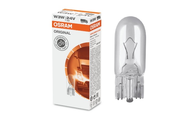 STANDART AMPUL- STOP/SİNYAL/PARK/GÖSTERGE AMPULÜ; 24V/W3W (2841) (DUY W2,1X9,5D)OSRAM)