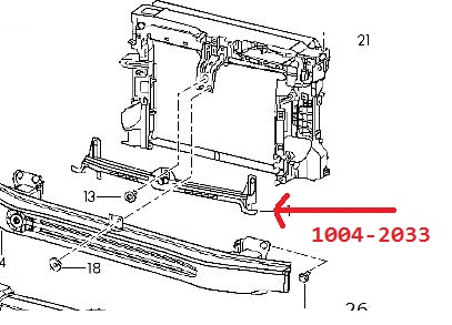 VOLKSWAGEN JETTA- 6- 11/14; ÖN TAMPON BRAKETİ ORTA (ÖN PANEL ALT BAĞLANTI) (TW)