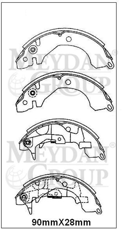 MITSUBISHI LANCER- C62- 88/91; ARKA FREN PABUCU (90X28) (DAIWA)