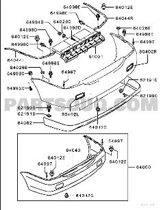 MITSUBISHI LANCER- 04/08; ARKA TAMPON BRAKETİ SAĞ (TW)