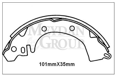 MITSUBISHI GALANT- 88/91; ARKA FREN PABUCU (101X35) (DAIWA)