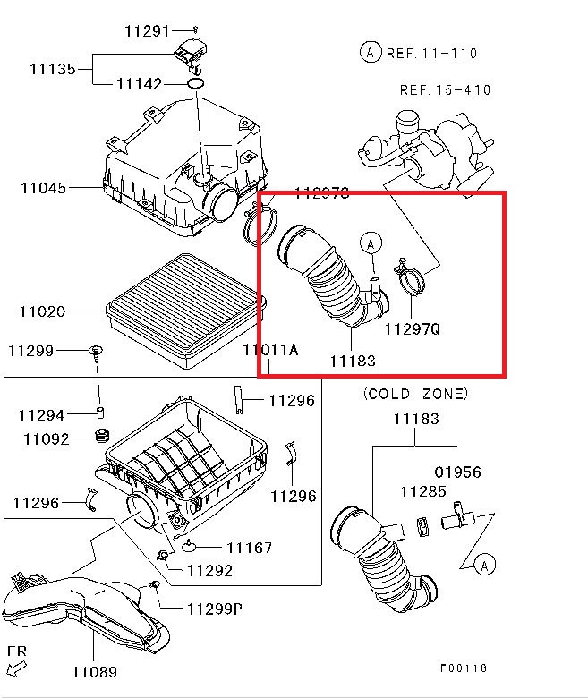 MITSUBISHI L200- PICK UP- 06/15; HAVA FİLTRE HORTUMU 2.5CC (ORİJİNAL)