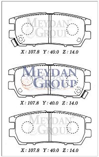 MITSUBISHI PAJERO- 83/91; ARKA FREN BALATASI (DİSK) (107,8X40X14) (DAIWA)