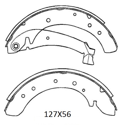 PEUGEOT BOXER- 90/94; ARKA FREN PABUCU 2,0/2,5/2,8 (127X56)(18 KİŞİLİK) (BRAMAX)