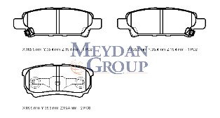 MITSUBISHI OUTLANDER- 04/07; ARKA FREN BALATASI 2,0/2,4 (DİSK)(105,9X32,5X15,4/85,5X35,5X15,4)DAIWA)