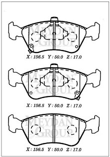 TOYOTA AVENSIS- 98/00; ÖN FREN BALATASI 1,6/1,8/2,0 (DİSK) (156,5X50X17) (DAIWA)