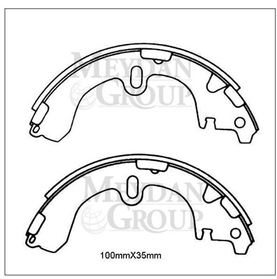 TOYOTA COROLLA- AE111- 99/00; ARKA FREN PABUCU (100X35) (DAIWA)