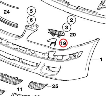 BMW 7 SERI- E66- 05/09; FAR YIKAMA FISKİYE KAPAĞI SOL