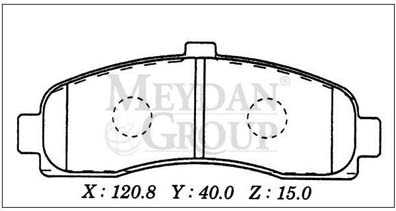 NISSAN MICRA- K11- 93/97; ÖN FREN BALATASI (DİSK) (120,8X40X15) (DAIWA)