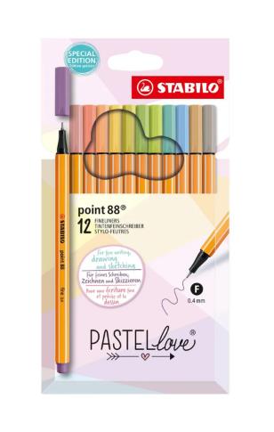 8812-7-7 STABILO POİNT 88 PASTELLOVE 12 Lİ