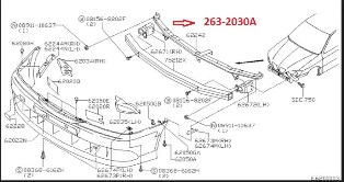 NISSAN PRIMERA- P11- 00/02; ÖN TAMPON DEMİRİ ÜST (EAGLE BODY)