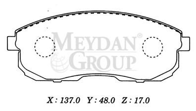 NISSAN MAXIMA- A32- 95/00; ÖN FREN BALATASI (DİSK) (137X48X17) (DAIWA)