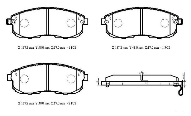 NISSAN MAXIMA- A33- 03/06; ÖN FREN BALATASI (DİSK) (137X53,3X17) (DAIWA)