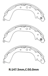 NISSAN PATHFINDER- 96/99; ARKA FREN PABUCU (147,5X50) (DAIWA)