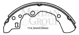 MAZDA 626- SD/HB- 89/91; ARKA FREN PABUCU (114,3X30) (DAIWA)