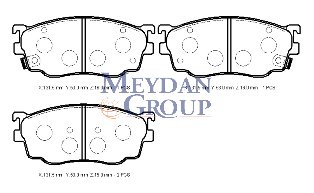 MAZDA 626- SD/HB- 98/01; ÖN FREN BALATASI (DİSK)(131,50X53X16)(FMK)