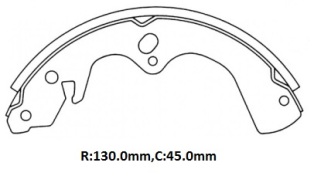 MAZDA B2200- PICK UP- 90/97; ARKA FREN PABUCU (130X45) (DAIWA)