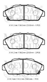 HONDA ACCORD- 82/89; ÖN FREN BALATASI (DİSK) (141,2X51X18,5) (DAIWA)