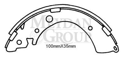 HONDA CRX- 90/94; ARKA FREN PABUCU (100X35) (DAIWA)