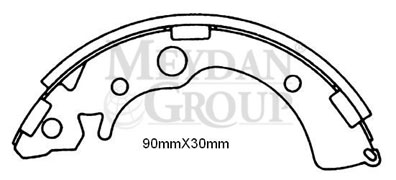 HONDA CIVIC- HB- 92/95; ARKA FREN PABUCU (90X30) (DAIWA)