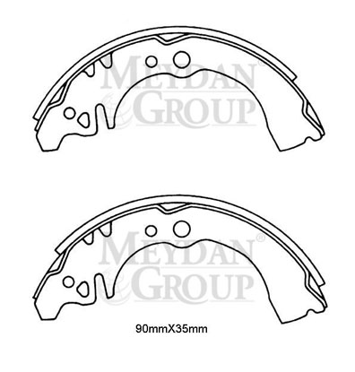 DAIHATSU HIJET- MİNİBÜS- 90/97; ARKA FREN PABUCU (90X35) (DAIWA)
