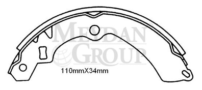 SUZUKI VITARA- 88/98; ARKA FREN PABUCU 3KAPI (110X34) (DAIWA)