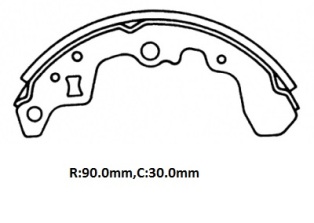 SUZUKI SWIFT- SD- 89/96; ARKA FREN PABUCU (90X30)(DAIWA)