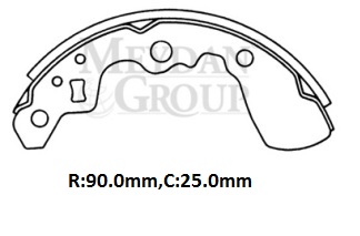 SUZUKI SWIFT- SD/HB- 97/04; ARKA FREN PABUCU (90X25) (DAIWA)