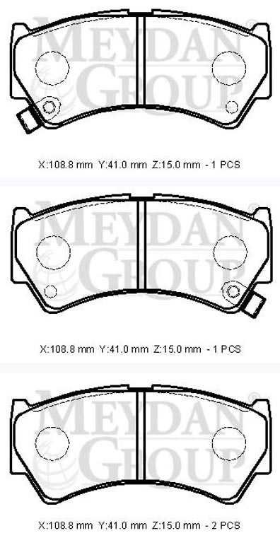 SUZUKI BALENO- 95/98; ÖN FREN BALATASI (DİSK) (108,8X41X15) (DAIWA)