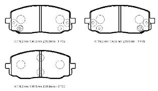 HYUNDAI I10- 08/11; ÖN FREN BALATASI (DİSK) (116,2X47,5X15,9) (DAIWA)