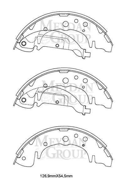 KIA CARNIVAL- 04/06; ARKA FREN PABUCU (126,9X54,5) (DAIWA)