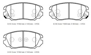 OPEL INSIGNIA- 09/17; ÖN FREN BALATASI 1,4/1,6/1,8/2,0 (DİSK) (131,5X59,6X19)(BRAMAX)