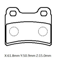 FORD ESCORT- 95/99; ARKA FREN BALATASI (DİSK)(61,8X50,9X15) (BRAMAX)