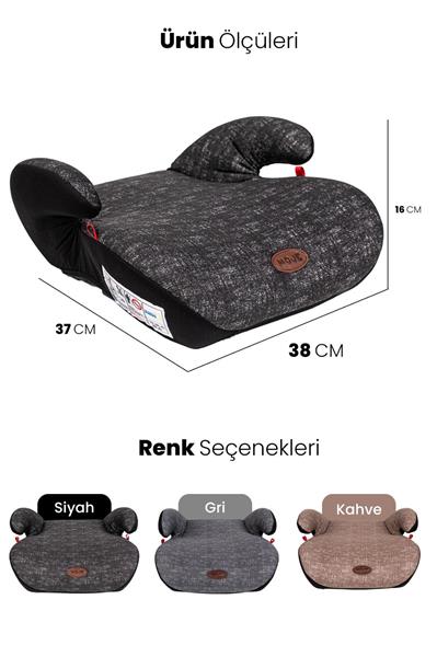 BEBEK KOLTUK YÜKSELTİCİ BODSTER GRİ YAŞ GRUP II-III/15-36 KG