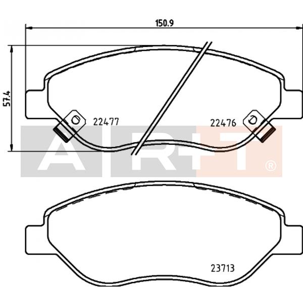 ON BALATA FIAT EGEA 15 1.4 1.5 T4 HIBRIT 1.6 D K:19 MM G:151.1 MM BÜYÜK TİP