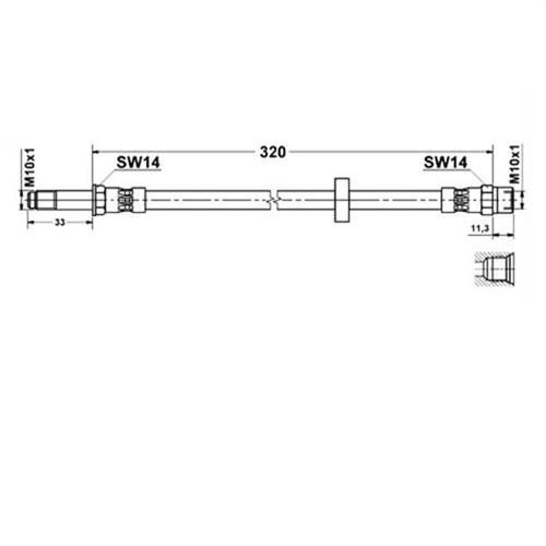 ÖN FREN HORTUMU VOLVO S60 2000-2010 V70 1997-2008 S80 1998-2006 TVV02 TVV04 TVV05