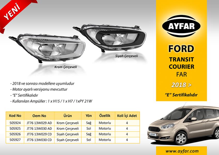 FAR SOL KROM ÇERÇEVELİ FORD TRANSIT COURIER 18