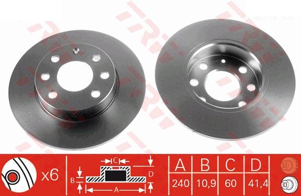 DİSK FREN AYNASI ÖN 562195B CORSA-C 00->1.0 12 VOLT 1.2-16V ABS SİZ DÜZ