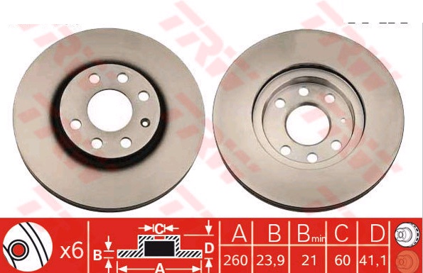 DİSK FREN AYNASI ÖN 562196B CORSA-C 1.3 CDTI 1.4 1.7 DTI-16V HAVALI