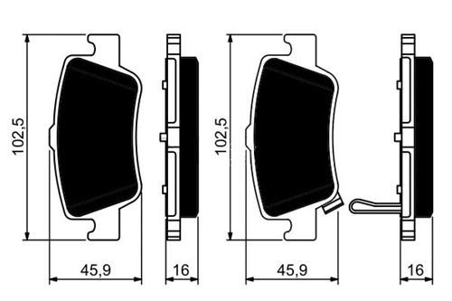 ARKA BALATA AURIS-COROLLA 1.4D4D 1.4 VVTI-1.6 VVTI-1.8 2.0D-4D-2.2D 07 12 1.3 1.6 13 0986TB3070