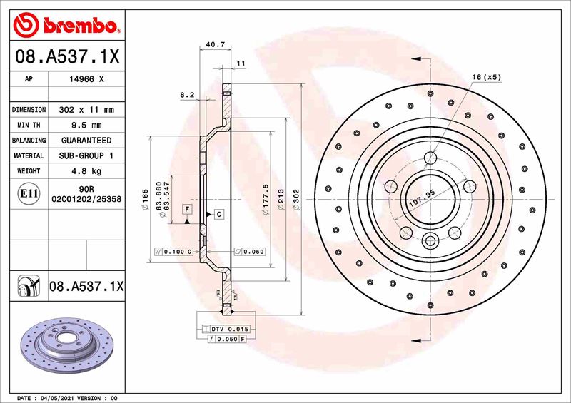 ARKA FREN AYNASI VOLVO S60-V60-S80 10- V70 08- XC70 07- 302CM X11X5DL DOLU