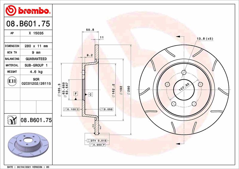 ARKA FREN DISK AYNASI YENI CONNECT CHC 1.6 /1.5 TDCI 15 C-MAX 12 KUGA II 13 20 GRAND C-MAX 11 MERKEZLEME CAPI 63.5 MM YUKSEKLIK 50.8 MM 5 DELİK DIS CAP 279.8