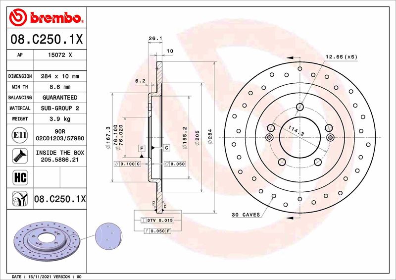 FREN DİSKİ HYUNDAI İ30 GD 06/11- -HYUNDAI İ30 COUPE 05/13- -HYUNDAI İ30 ESTATE GD 06/12- -HYUNDA