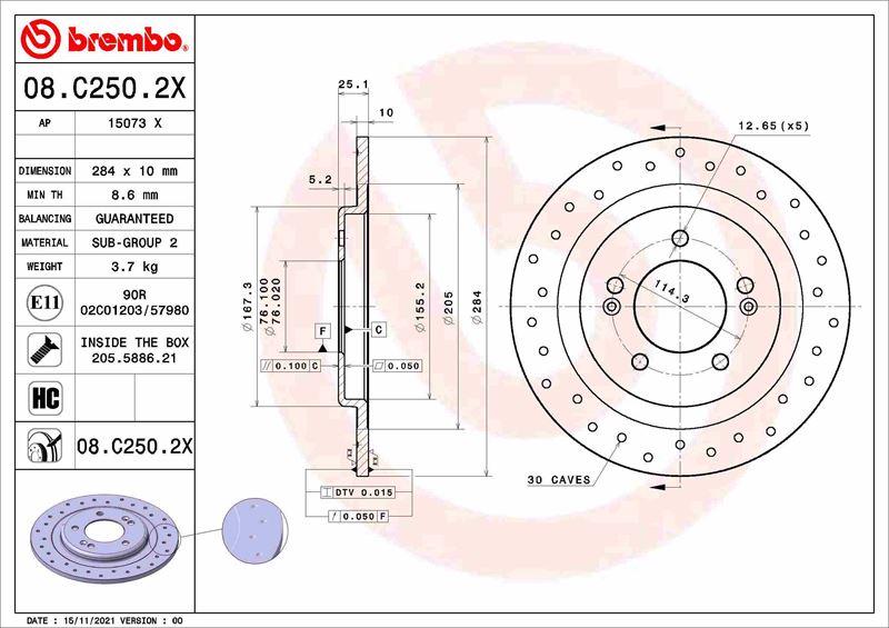 FREN DİSKİ HYUNDAI İ40 I VF 03/12-05/19-HYUNDAI İ40 I CW VF 07/11-05/19-HYUNDAI İ40 I KOMBİ VAN
