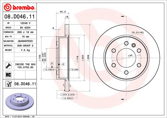FREN DISKI ARKA MERCEDES SPRINTER B907 B910 18 ELEKTRONIK PARK FRENI