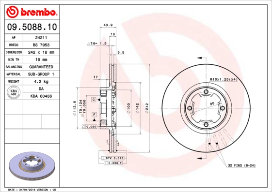 FREN DİSKİ SUBARU LEONE-LOYALE COUPE 09-83-12-94-SUBARU LEONE HATCHBACK 01-85-12-89-SUBARU LEONE III 11-84-12-94-SUBARU LEONE III ESTATE 09-83-12-94-SUBARU XT COUPE XT 11-84-12-91