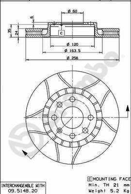 ÖN FREN AYNASI ASTRA F-VECTRA A-B-CALIBRA A-KADETT E-ASCONA C-LANOS 97 CIELO 256X24X4DLXHAVALI 90487402-93182282-93182304